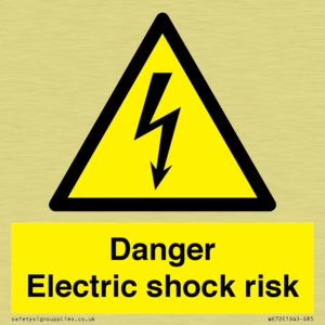 Danger Electric shock risk